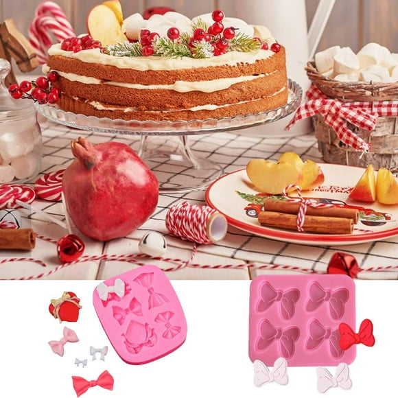 Moule à Gâteau en Silicone Nœud Papillon Fondant Cupcakes Décoration Moule à Pâtisserie Moules Mousse Résistant à la Chaleur Fournitures de Cuisson Type 1