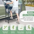 thumbnail image 5 of Heavy Duty Bed Step Stool with Handle for High Beds, Elderly Medical Bedside Step Stool, Wide Foot Stool for Cars, Trucks, SUVs, Safety Metal Step Stool for Handicap, 5 of 6