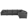 thumbnail image 2 of Sasha 6-Piece Upholstered Modular Sectional Barely Black, 2 of 18