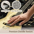 thumbnail image 6 of ODIKA 8'x10' Washable Area Rug Non-Shedding, Easy Care, Guitar Notes Retro Vintage Songbook Motif Note Acoustic Music Flowing Dynamic for King Size Bedroom Under Bed, Master Suite, 6 of 7