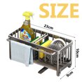 thumbnail image 4 of Sponge Holder for Kitchen Sink, Kitchen Sink Caddy, Rustproof 304 Stainless Steel Dish Sponge Organizer with Divider, 4 of 7