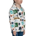 thumbnail image 3 of Fotbe Back To School A Pattern Youth Pullover Hooded Sweatshirt, Boys Hoodie, Kangaroo Pocket Hoodie for Kids Girls -Large, 3 of 6