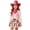 Light Pink, variant on Cowgirl Outfit for Girls Toddler Western Outfit with Hat and Bandanna Set(Light Pink,3-4 Years)