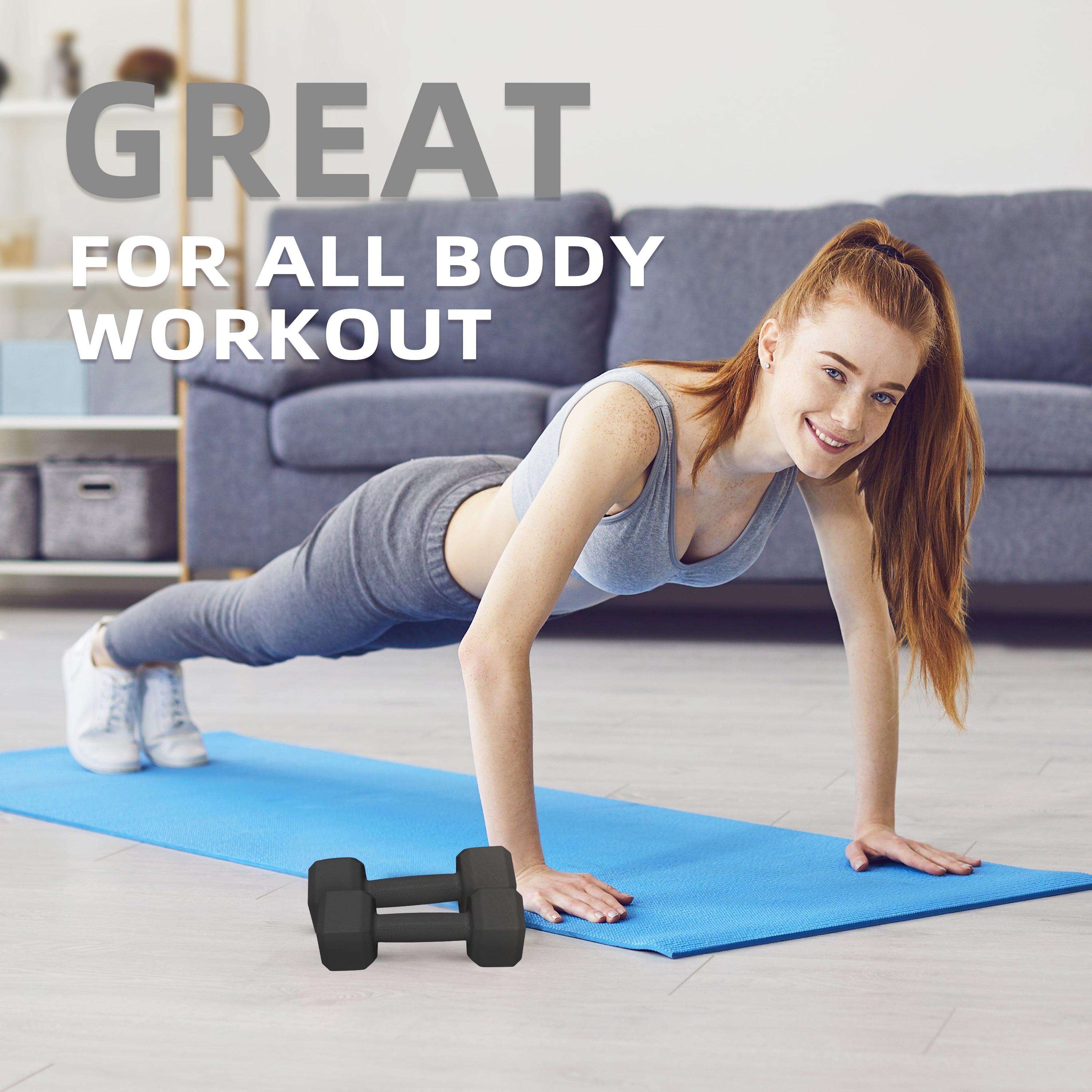 ZTTENLLY Dumbbell Sets, 5 lb, Easy Grip, Pair Hand Weights