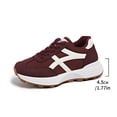 thumbnail image 7 of Rokment Running Walking Shoes for Women Fashion Skateboard Sneakers Spring Fall Comfortable Casual Suede Platform Jogging Chunky Tennis Non Slip Work Footwear Red Size 6.5, 7 of 7