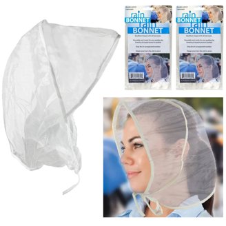 Miles Kimball Cappello Per La Pioggia In Plastica, Nero, Con Sottogola E Fodera In Rete.