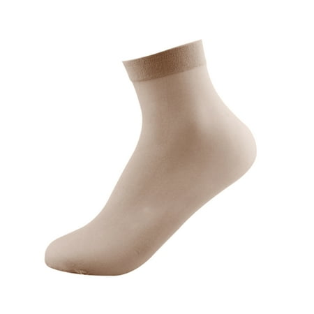 

IOAOAI Socks 10 Pairs Soft Solid Color Fashion Disposable Polyester Soft Socks
