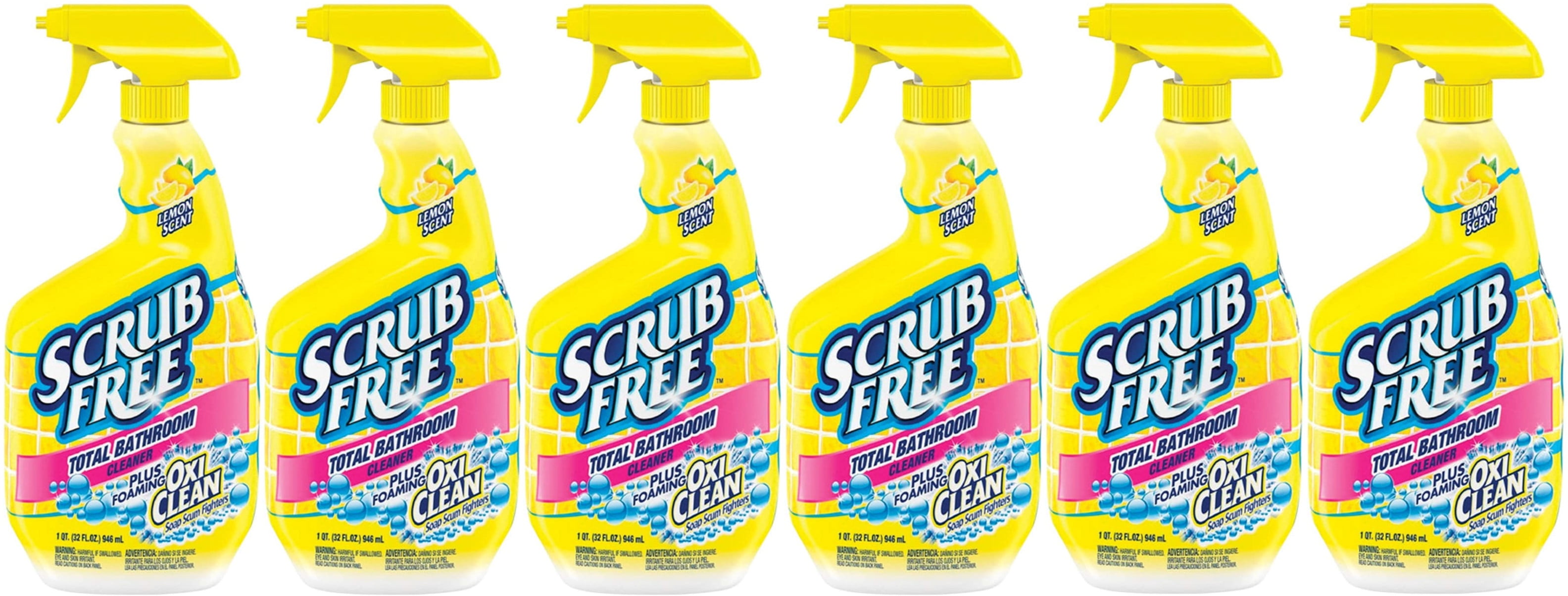 OxiClean Scrub Free Lemon Scented Bathroom Cleaner, 32 oz (6 Pack