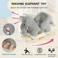 thumbnail image 6 of CPC Certified 1-3 Years Rocking Elephant Toy - Lullaby Puppets & Safety Belt (Grey), 6 of 9