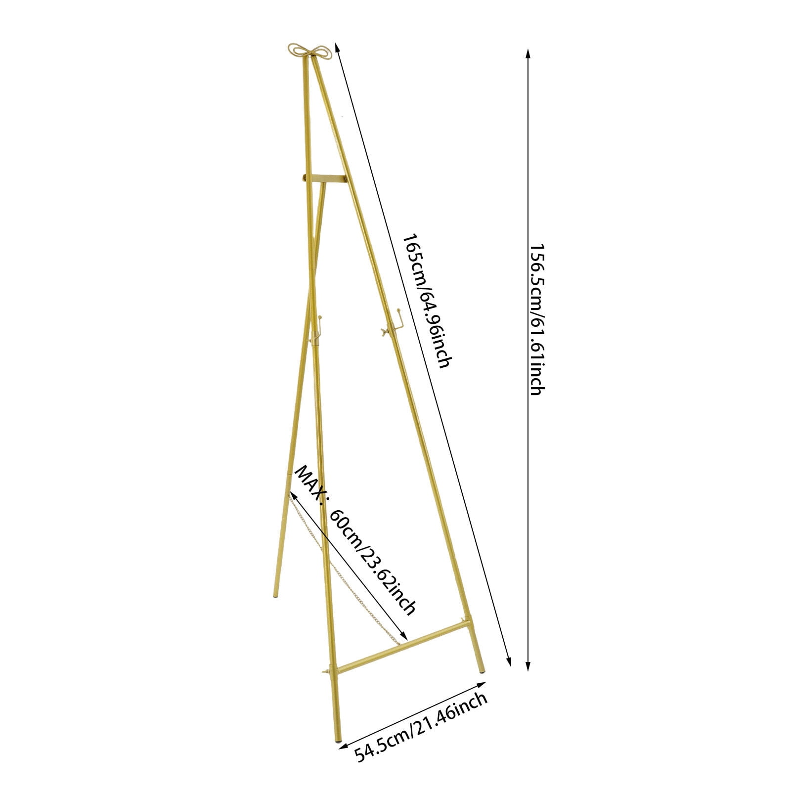 Display Easel Stand Metal Display Easel Stand for Wedding Tripod Portable Floor Easel 21.46*61.61in