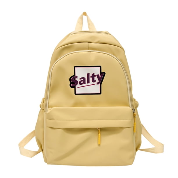 Mujeres Harajuku Mochila Moda Moda Estudiante Mochila Adolescente Bolsas (Amarillo)