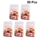 thumbnail image 3 of 50 Uds. Bolsa de envoltorios de dulces de Navidad bolsa de galletas con patrones de Papá Noel bolsa de pastelería de bolsillo plano impresión de galletas horneadas papel de regalo, 3 of 7