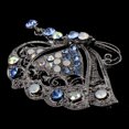 thumbnail image 3 of delicado broche mariposa broche de boda joyería azul Sunnimix Broche de mariposa de diamantes de imitación, 3 of 8