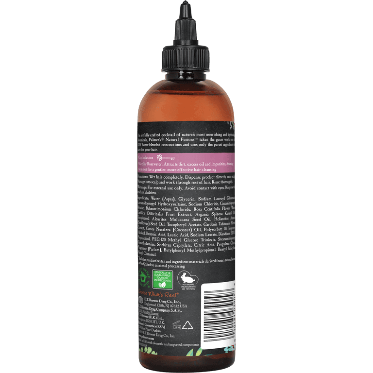 PALMER'S Natural Fusion Micellar Rosewater Shampoo (12oz) PALMER'S Natural Fusion Micellar Rosewater Shampoo (12oz)