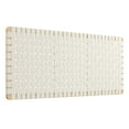 thumbnail image 2 of Sparta Weave Wall-Mount Vegan Leather Queen Headboard in Natural Beige, 2 of 7