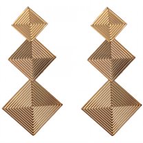 DESIGNICE Statement Earrings for Women,Iron Plating Golden Square Dangle Earrings for Women,Drop Earrings Wife Girlfriend Party Birthday Jewelry Gift,Style6