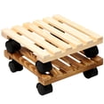 thumbnail image 3 of CIYISON Wood Plant Stand With Wheels Heavy Duty Hardwood Plant Stand Plant Stand, 3 of 10