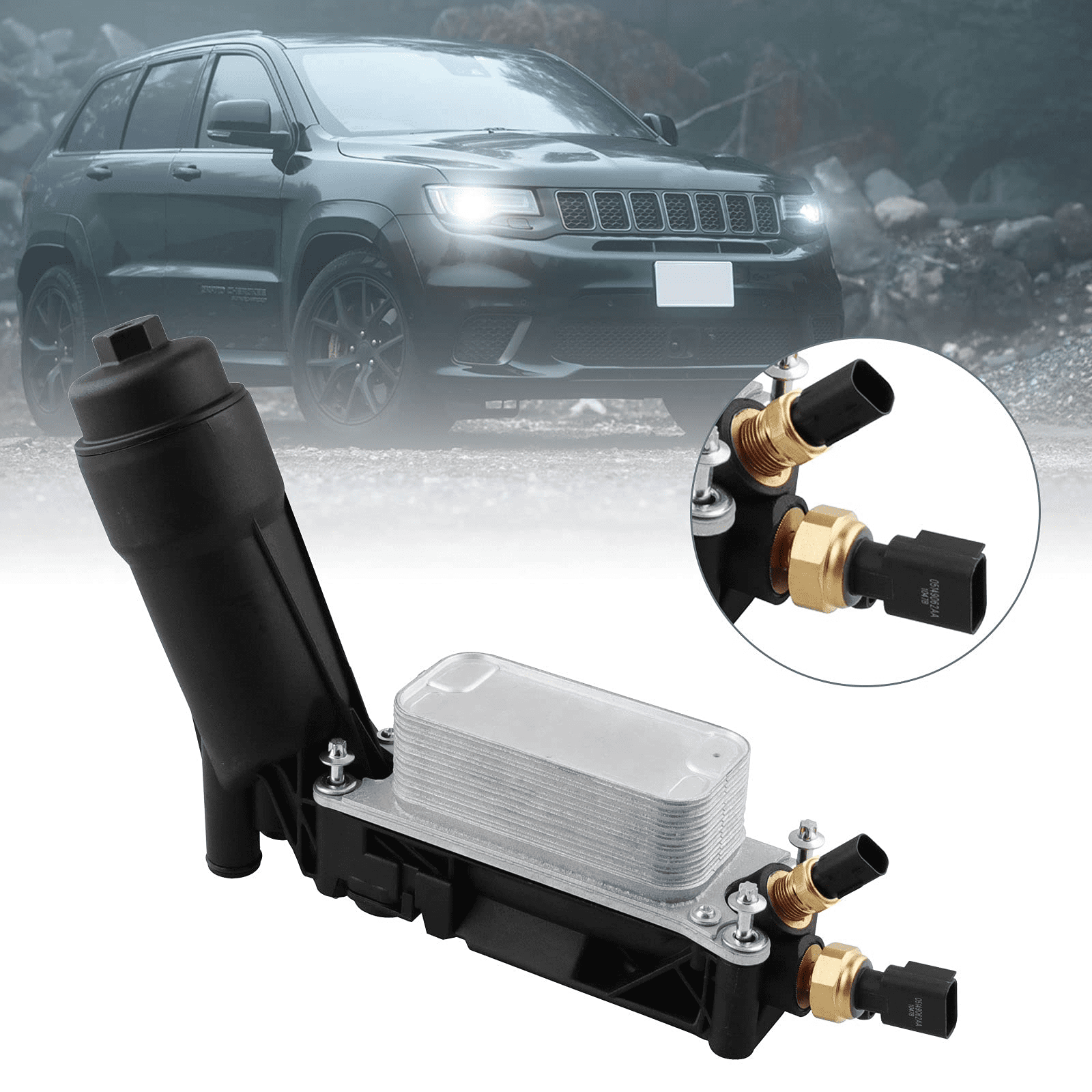 Avenger Challenger 200 Town & Country Replaces 5184294AE Dodge & Jeep 3.6L V6 Vehicles 5184294AC Compatible with Chrysler 5184294AD Engine Oil Cooler and Filter Housing Adapter Kit 