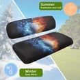 thumbnail image 5 of HUIACONG Fire Ice Golf USA Flag Golf Cart Seat Covers 2 Piece, Universal Fit Premium Stretch-Fit Golf Cart Seat Covers Universal Golf Cart Seat Towel Blanket for EZGO, 5 of 7