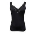 thumbnail image 4 of Tank Tops For Women Summer V Neck Solid Color Lace Camisole Vest Camisole Tops For Women, 4 of 5