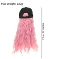 thumbnail image 6 of Unique Bargains Baseball Cap with Hair Extensions Fluffy Curly Wavy Wig 27" Hairstyle Wig Hat for Woman Pink, 6 of 7
