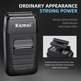 thumbnail image 4 of Er na Kemei Rechargeable Cordless Shaver for Men Twin Blade Reciprocating Beard Razor Face Care Multifunction Strong Trimmer KM-1102, 4 of 17