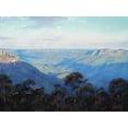 thumbnail image 2 of Gercken, Graham 24x19 Gold Ornate Wood Framed with Double Matting Museum Art Print Titled - The Jamison Valley, 2 of 4