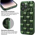 thumbnail image 4 of Compatible with iPhone 14 Pro Case with Camera Lens Protector, Cute 3D Plaid Design iPhone 14 Pro Phone Case for Women Girls, Soft TPU Shockproof Protective Cover 14 Pro Green, 4 of 12