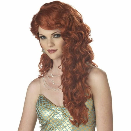 Mermaid Auburn Wig Adult Halloween Costume Accessory