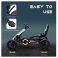 thumbnail image 5 of Aosom Kids Pedal Go Kart, Outdoor Ride on Toy with Adjustable Seat, Axle, Handbrake, 4 Non-Slip Wheels for Boys and Girls Aged 3-8 Years Old, White, 5 of 9