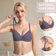 thumbnail image 3 of Women Push Up Bra Everyday Underwear Comfortable Lingerie Bralette with Support Anti-Sag-Size80D/36D, 3 of 6