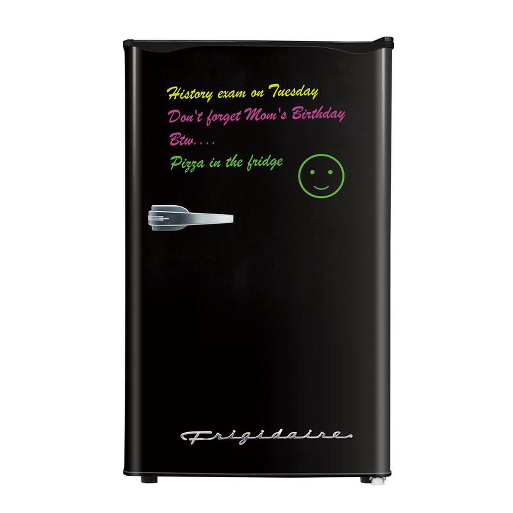 Frigidaire 3.2 Cu ft. Dry Erase Retro Refrigerator, 91L Compact Fridge with Chiller Compartment, Black