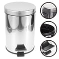 thumbnail image 3 of POINTERTECK 2 Poubelles avec Couvercle Pédale en Acier Inoxydable, 3 of 6