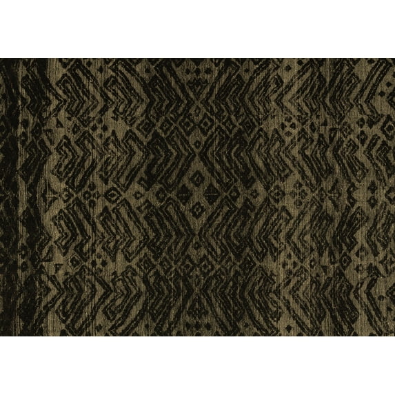 Ahgly Company Indoor Rectangle Abstract Brown Modern Area Rugs, 2' x 4'