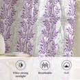 thumbnail image 6 of Purple Gray Botanical Sheer Curtains 45 Inch Length, Light Filtering Voile Curtain Panel, Pastoral Spring Summer Leaf Aesthetics Rod Pocket Drapes Window Treatments for Living Room Bedroom 52"x45", 6 of 9