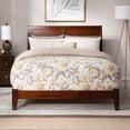 thumbnail image 3 of AFI Portland Full Low Profile Wood Platform Bed Frame with Sleigh Headboard, Walnut, 3 of 9