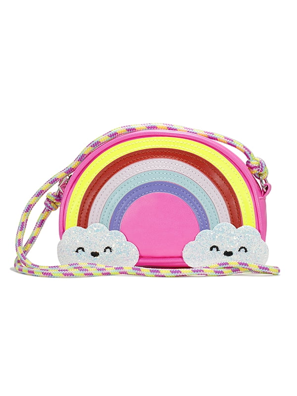 Claire's Girls’ Rainbow Purse, with Zipper Closure and Carrying Strap