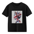 thumbnail image 4 of AUNVITO Boys & Girls British Flag Print Casual Loose Fit Short Sleeve Round Neck T-Shirt, 4 of 4
