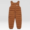 thumbnail image 2 of Gubotare Girls Snow Bibs Toddler Snow Pants Baby Winter Clothes Boy Snowsuit Girl Ski Overalls 2T 3T (Coffee,2-3 Years), 2 of 6