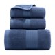 thumbnail image 1 of Namzi Juego de toallas de baño de 3 piezas, toallas de baño de algodón peinado, toallas de baño absorbentes, toallas de mano para baño, juegos de toallas de baño de lujo para baño, azul, 1 of 2