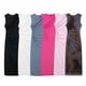 thumbnail image 2 of HH TRAF Vestido midi sin mangas con pliegues para mujer, moda de verano, liso, de 6 colores, con cremallera en la espalda, abertura en el dobladillo, vestido largo para fiesta en la playa para mujer, 2 of 5