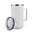 thumbnail image 2 of GRAPHYTE Double Wall Vacuum Insulated Stainless Steel Mugs with Handle and Slider Lid, White (24oz), 2 of 5