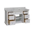 thumbnail image 4 of Sydney 60" Single Bathroom Vanity with White Cabinet and Carrara Marble Top, 4 of 6