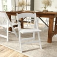 thumbnail image 3 of Merrick Lane Set of 4 Solid Wood Dining Chairs with Foldable Design and Elegant Finish in White, 3 of 13