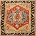 thumbnail image 1 of Ahgly Company Indoor Square Traditional Sand Brown Persian Area Rugs, 4' Square, 1 of 6