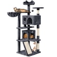 thumbnail image 1 of Árbol para gatos Topeakmart, varios niveles, 144,5 cm, con 2 condominios y rascadores, 1 of 9