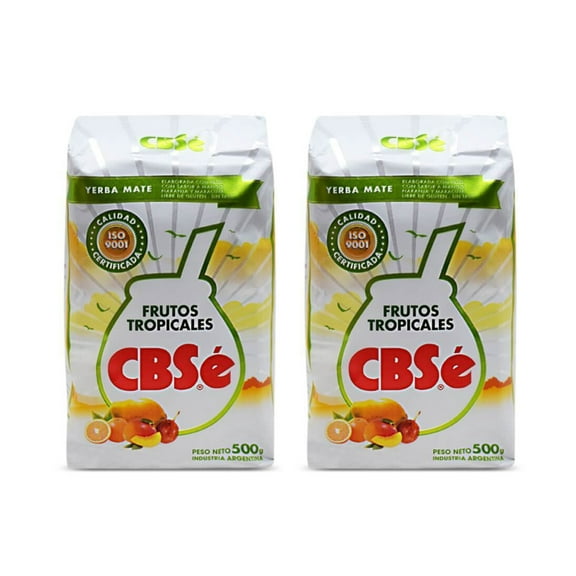 (2 -Pack) Yerba Mate CBSé Tropicals Fruits 500gr. 1.1 lb. each