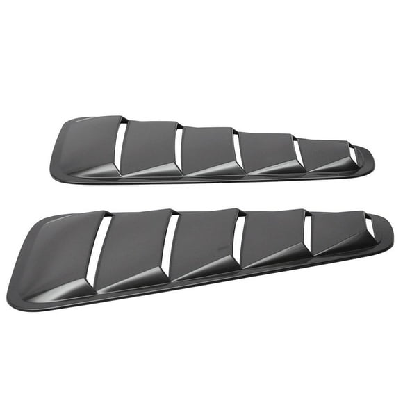 IKON MOTORSPORTS, Window Delete Panels Compatible With 2005-2009 Ford Mustang V6, Factory Style Unpainted PP Sun Rain Shade Guard Wind Vent Air Deflector, 2006 2007 2008