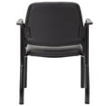 thumbnail image 6 of Boss Office Products Big and Tall Antimicrobial Vinyl Guest Chair in Black, 6 of 7