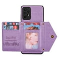 thumbnail image 3 of Dteck for Samsung Galaxy A53 5G Case Wallet with Card Holder, Crossbody Wallet Case with Adjustable Detachable Lanyard with Kickstand Leather Zipper Protective Cover for Samsung A53 5G,Purple, 3 of 5